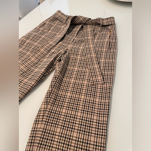 Wilfred Tie-Front Plaid Pants Size 10 - Picture 2 of 8